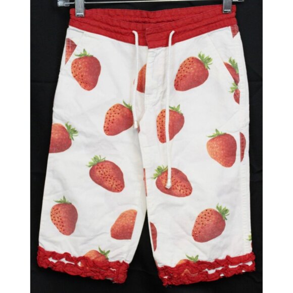 Trish Scully 2pc Outfit Sz 5 Tank Top Pants Strawberry Red Ruffles Summer Rhines - Picture 8 of 15